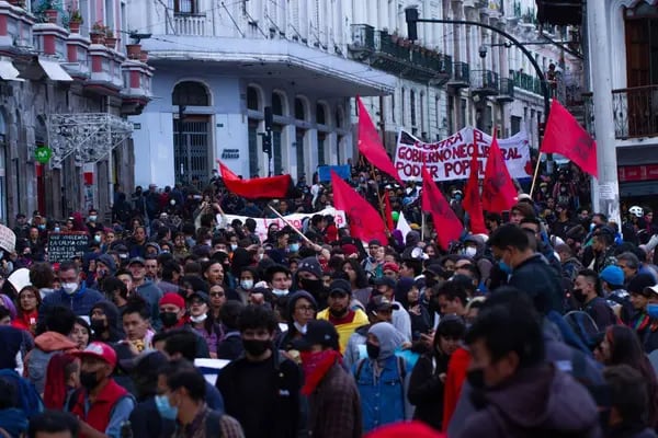 Foto de las protestas de junio de 2022 en Ecuador.