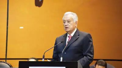 El CEO de la empresa estatal Comisión Federal de Electricidad (CFE), Manuel Bartlett Díaz, durante una comparecencia en la Cámara de Diputados (Foto: Cortesía).