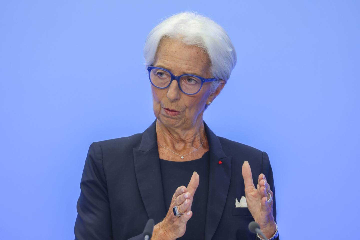 Christine Lagarde, presidenta del Banco Central Europeo (BCE), durante una rueda de prensa en Fráncfort, Alemania, el jueves 21 de julio de 2022.