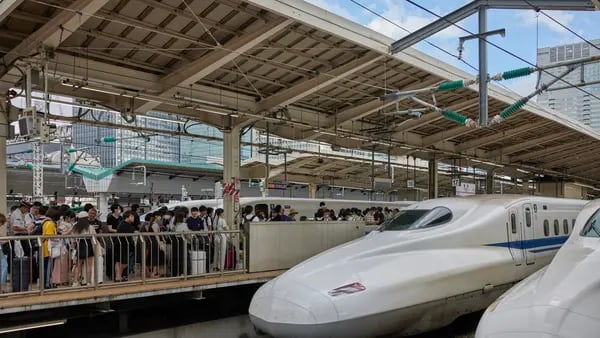 O trem mais rápido do mundo, no Japão, vai atrasar. E a culpa não é da tecnologiadfd