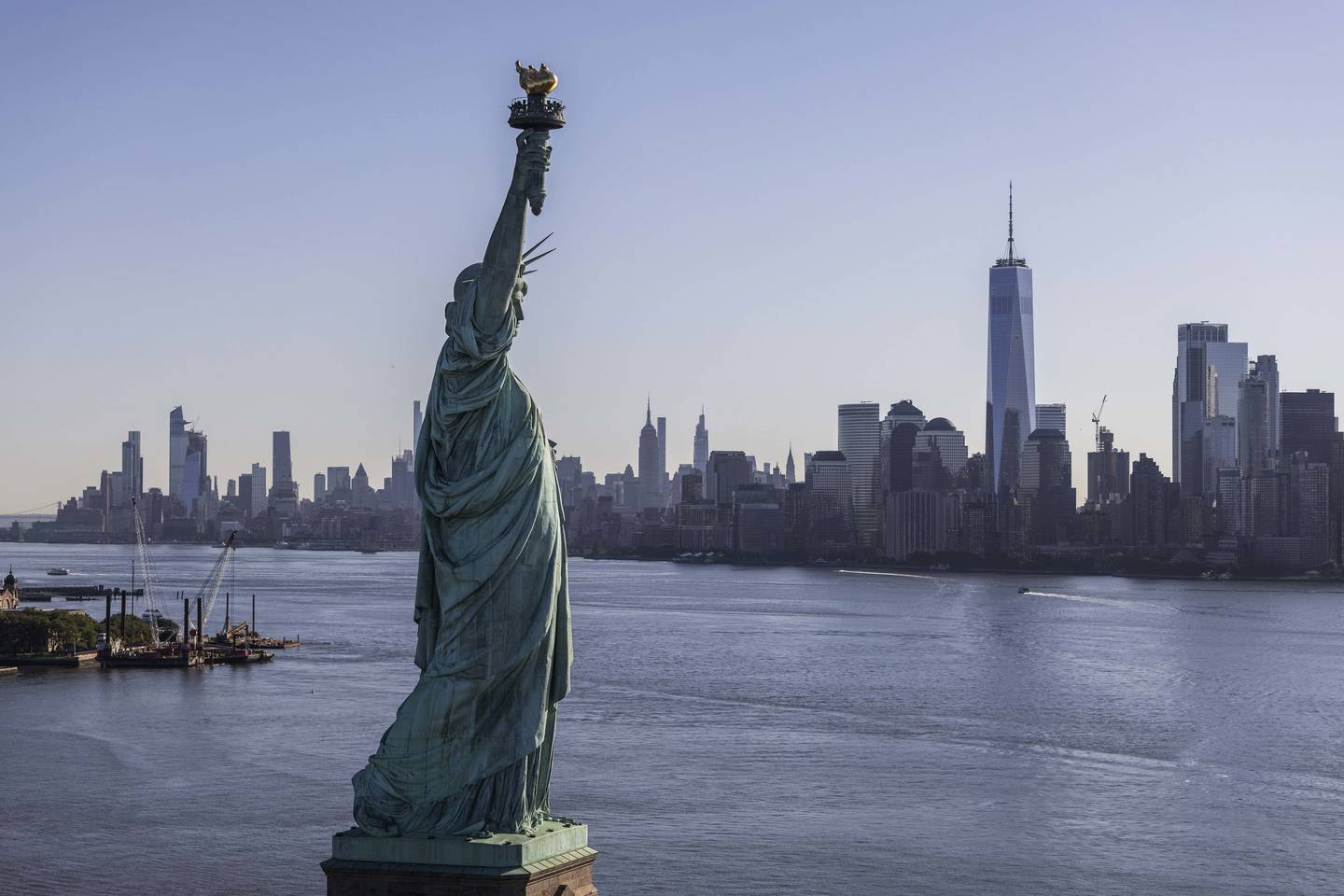 La Estatua de la Libertad en Nueva York, Estados Unidos.