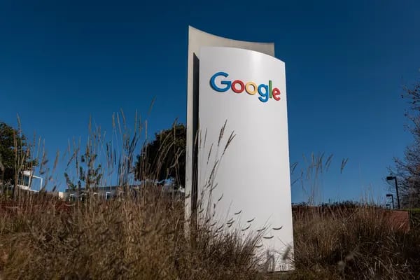 Letrero en la sede de Google en Mountain View, California, Estados Unidos, el jueves 27 de enero de 2022.  Fotógrafo: David Paul Morris/Bloomberg