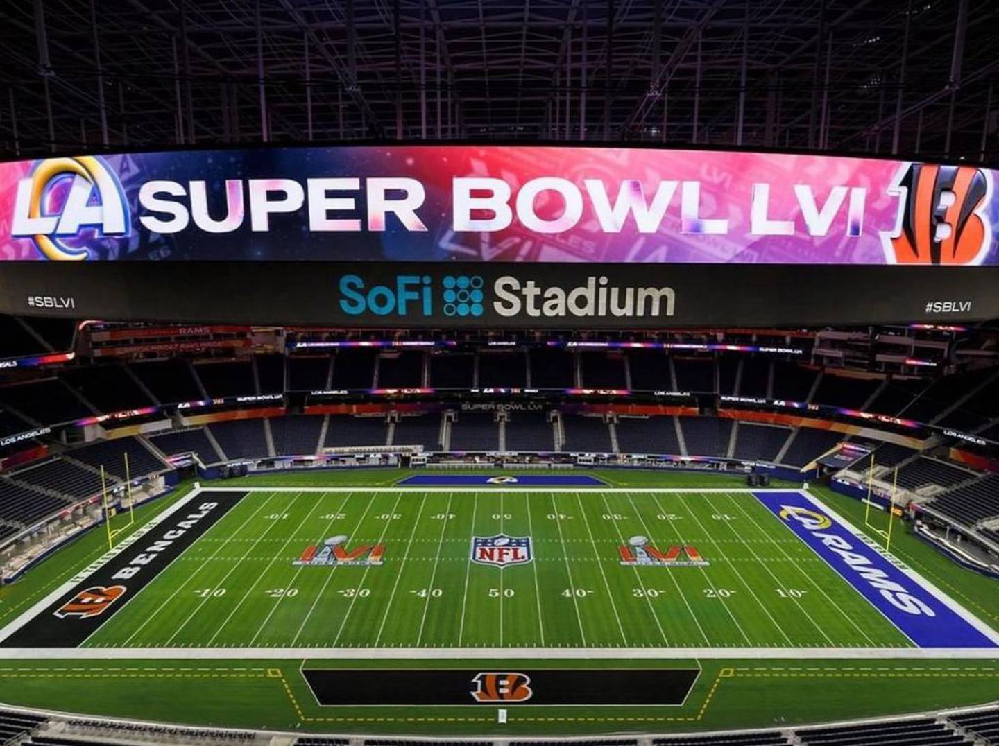 The Super Bowl will return to its roots this Sunday, having first been played in Los Angeles in 1967, although this time the venue is the SoFi Stadium in Inglewood. Photo: Instagram @sofistadium