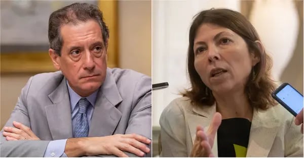 Miguel Ángel Pesce, presidente del Banco Central, y Silvina Batakis, ministra de Economía.