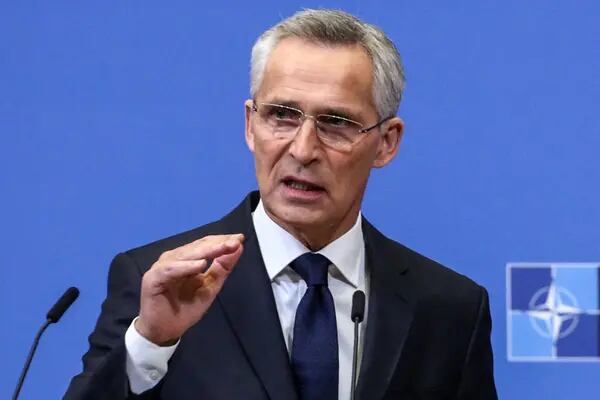 Jens Stoltenberg, secretary general of the North Atlantic Treaty Organization (NATO), during a news conference following a meeting of the North Atlantic Council at the NATO headquarters in Brussels, Belgium, on Wednesday, Nov. 16, 2022. The early results of an investigation indicated that an explosion on Polish territory was caused by Ukrainian air defenses, Stoltenberg said.