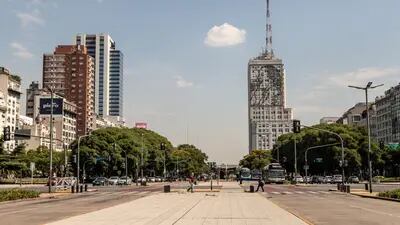 Avenida 9 de julio en Buenos Aires.