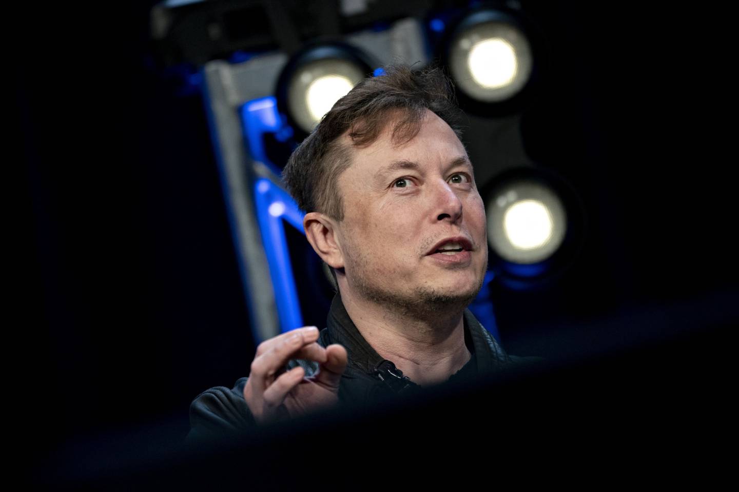 Elon Musk, founder of SpaceX and chief executive officer of Tesla Inc., speaks during a discussion at the Satellite 2020 Conference in Washington, D.C., U.S., on Monday, March 9, 2020.