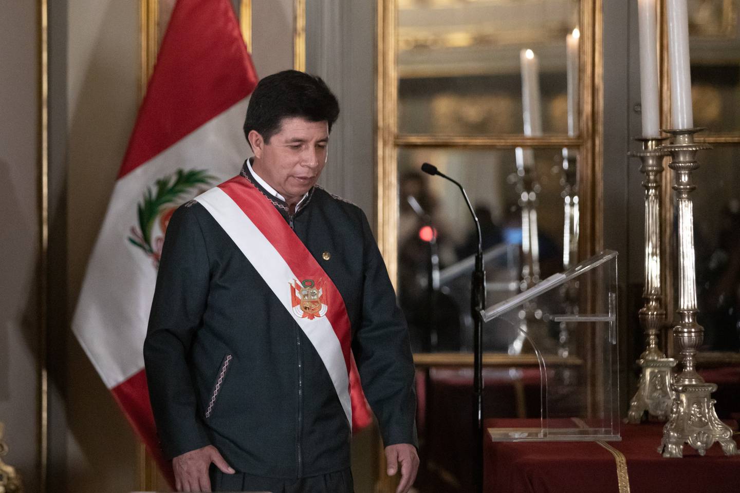 Pedro Castillo, presidente de Perú.Fotógrafo: Ángela Ponce/Bloomberg