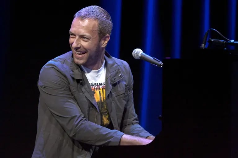 Chris Martin, cantante de la banda Coldplay.dfd
