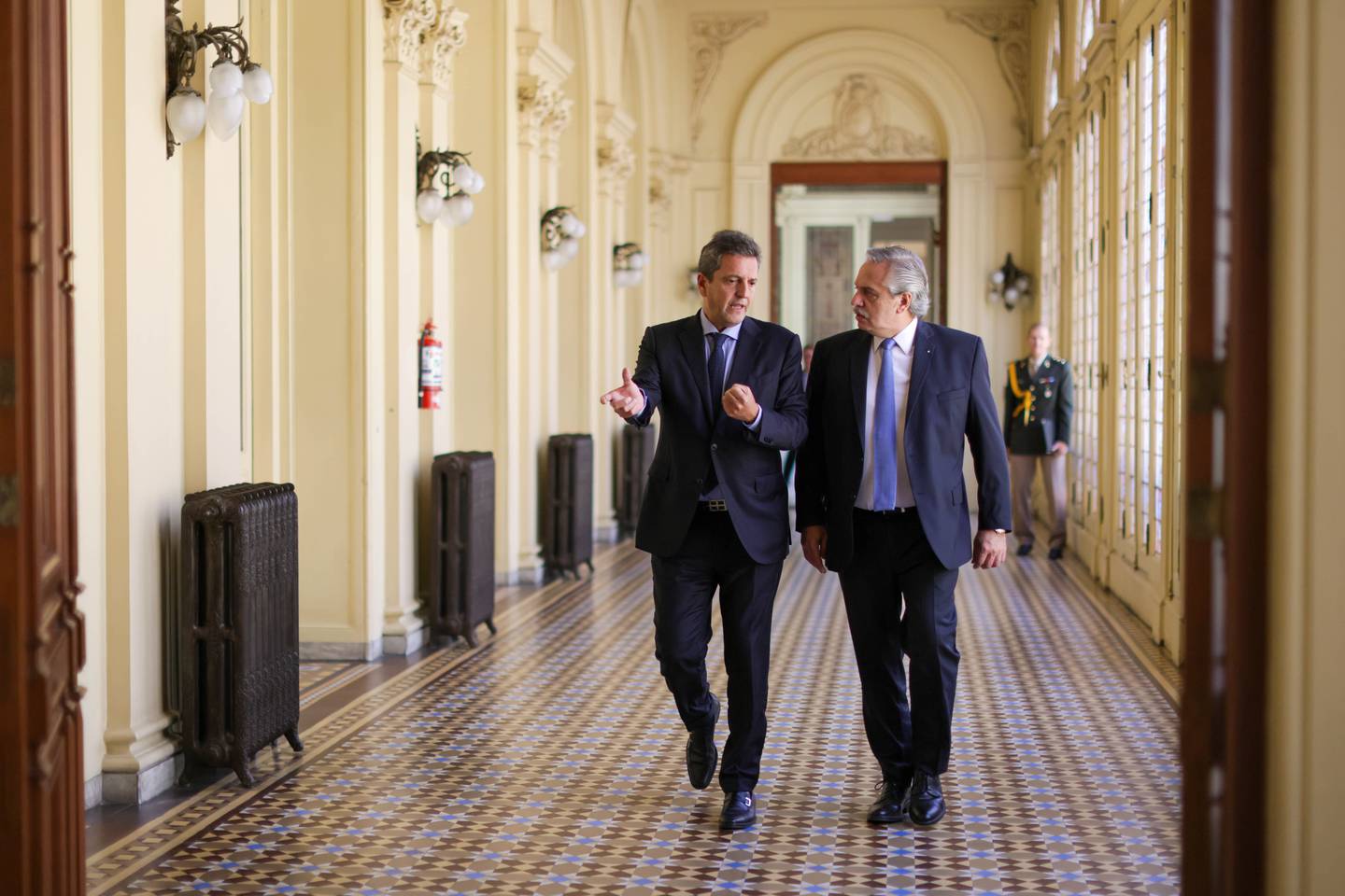 El presidente de la Nación junto al presidente de la Cámara de Diputados, quien llegaría al Gabinete en los próximos días