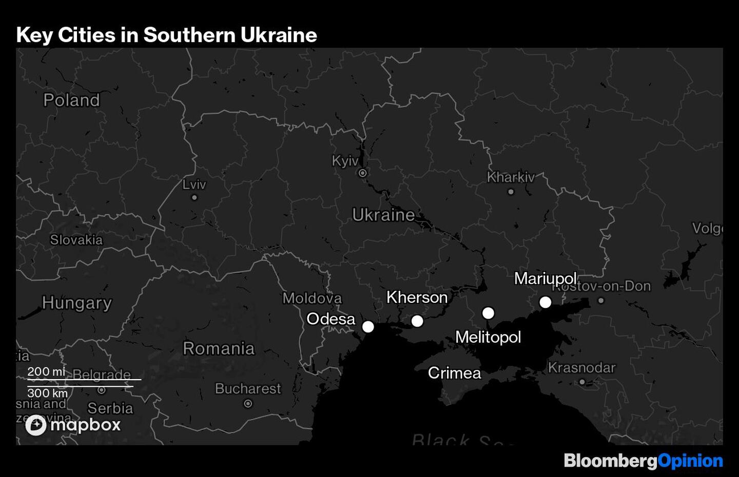 Ciudades clave en el sur de Ucraniadfd