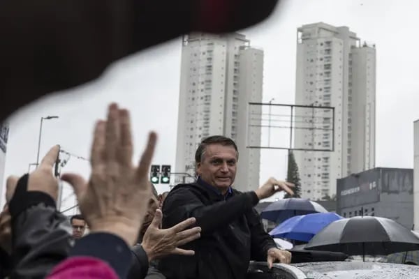Jair Bolsonaro on the campaign trail.