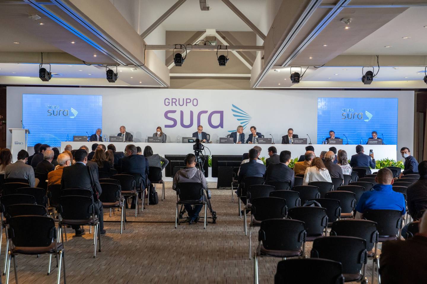 La junta de accionistas del Grupo Sura en Medellín, Colombia, el miércoles 20 de abril de 2022.