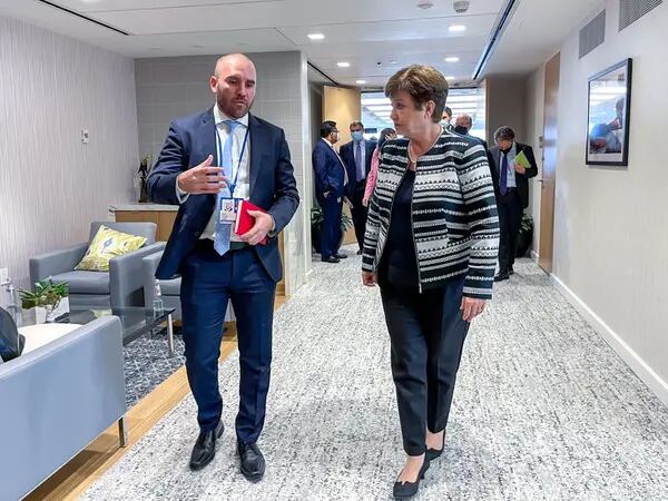 El ministro de Economía argentino junto a la directora gerente del FMI