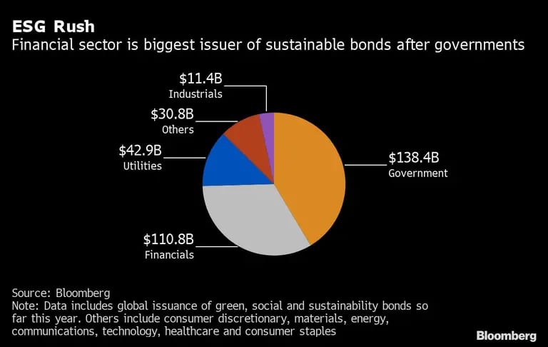 El sector financiero es el mayor emisor de bonos sostenibles después de los gobiernosdfd