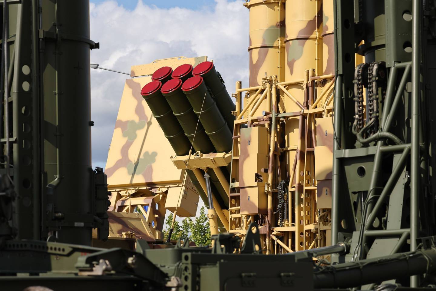 Un sistema de misiles antiaéreos, en la Exposición del Ejército 2021 en Moscú en agosto. Fotógrafo: Andrey Rudakov/Bloombergdfd