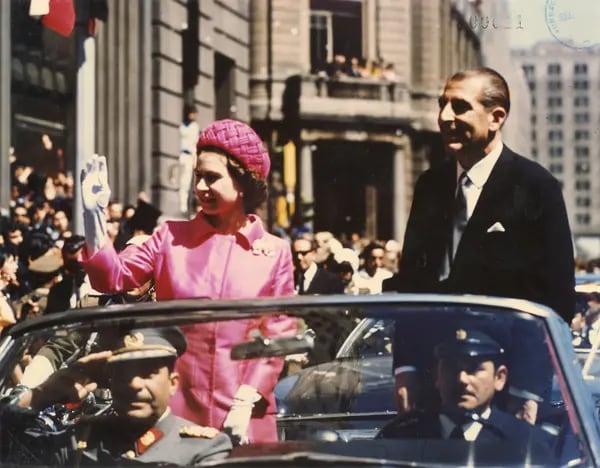 Primera visita de Isabel II a Chile en noviembre de 1968. Foto: Archivo Fotográfico de Casa Museo Eduardo Frei Montalva