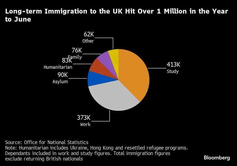 Gráfico de inmigración en el Reino Unidodfd