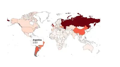 Cantidad de beneficiarios finales por país (según nacionalidad) Fuente: ICIJ.