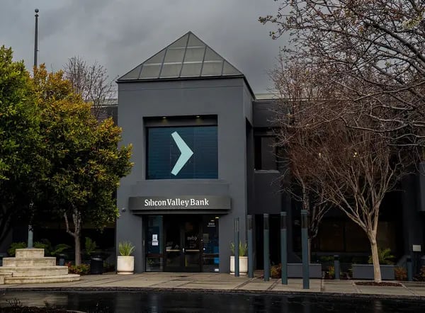 Fachada de Silicon Valley Bank en Santa Clara, California. Foto David Paul Morris/Bloomberg