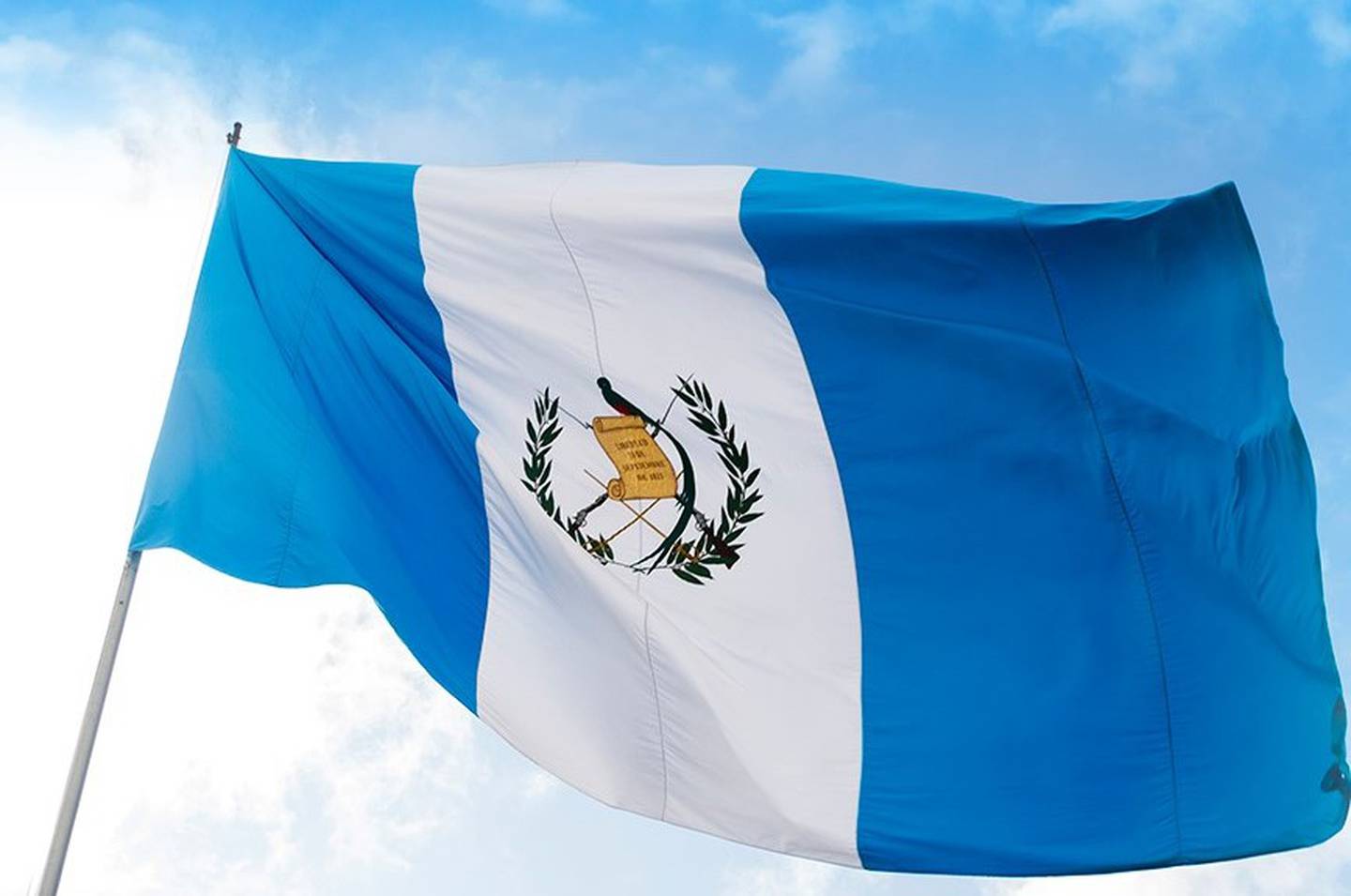 La bandera de Guatemala.