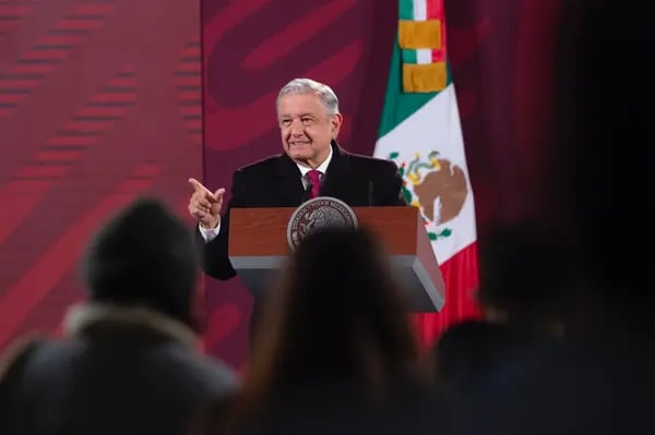 Andrés Manuel López Obrador, presidente de México, durante una conferencia de prensa matutina en el Palacio Nacional de la Ciudad de México (Foto: Especial).