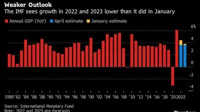 O FMI vê um crescimento para 2022 e 2023 abaixo do estimado em janeiro.