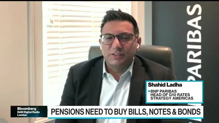 Shahid Ladha, do BNP Paribas, diz que demanda de fundos de pensão deve ajudar a limitar o aumento dos rendimentos do Tesouro.Fonte: Bloombergdfd