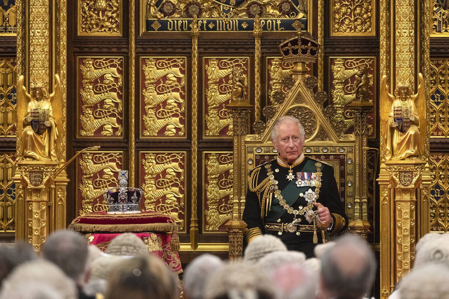 El rey Carlos III durante la apertura del Parlamento 2022dfd