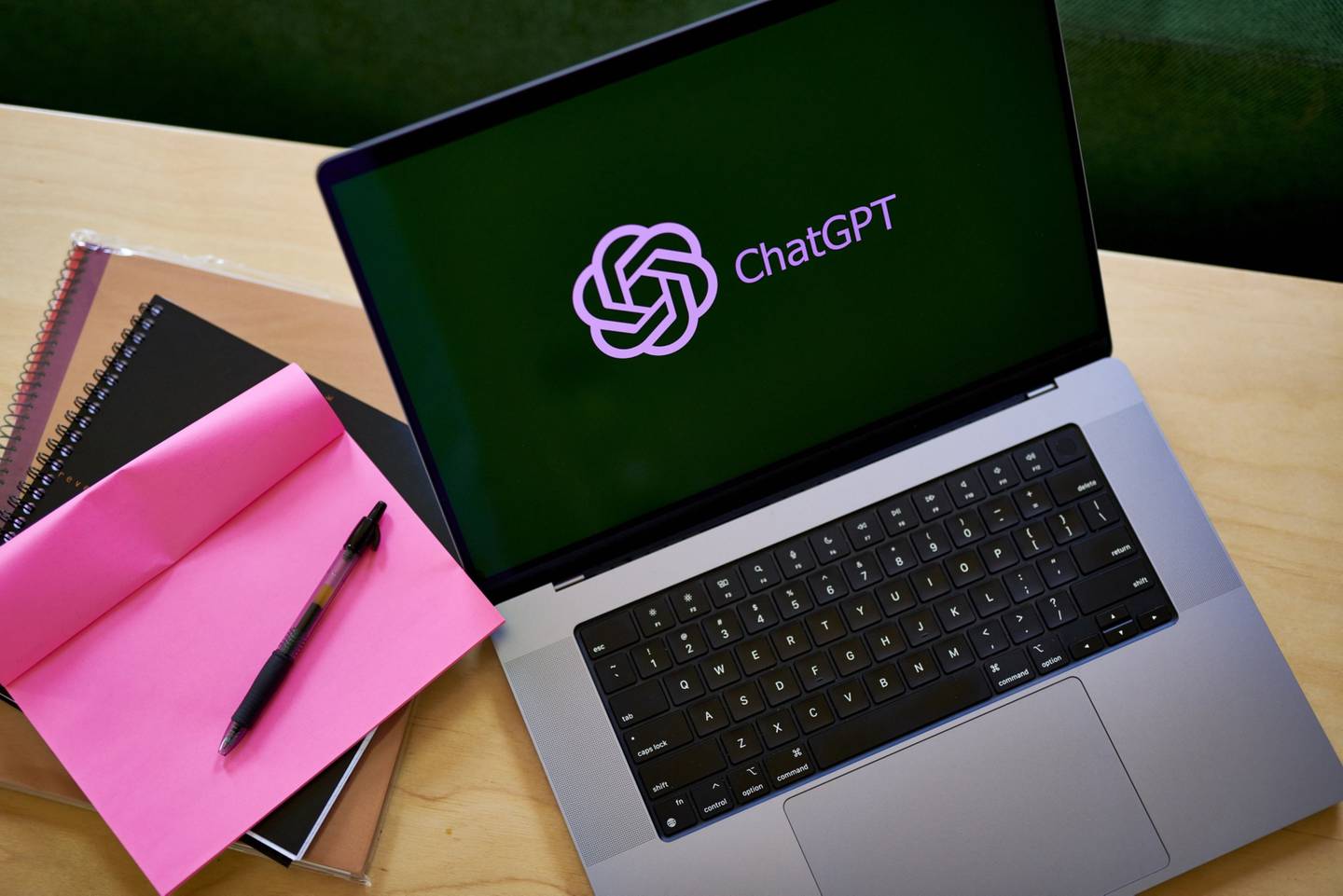 ChatGPT's logo on a laptop in New York, in March 2023.