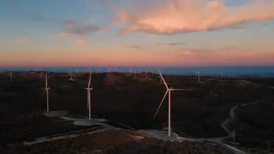 Imagen panorámica del Parque Eólico Energía Sierra Juárez, propiedad de Sempra Energy, en Tecate, Baja California (Foto: Cortesía).