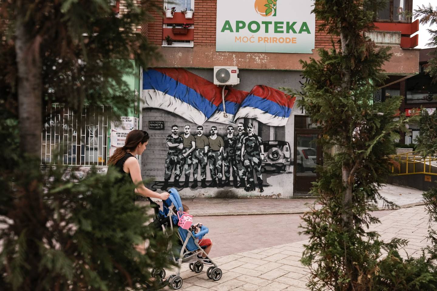 Un mural nacionalista serbio
