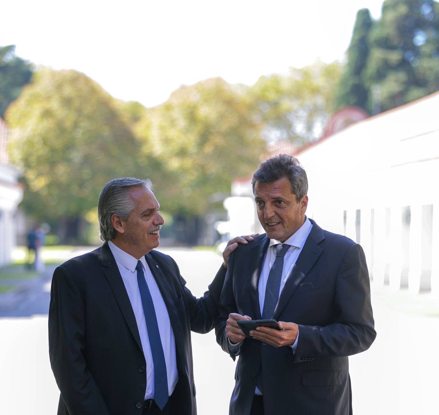 Alberto Fernández y Sergio Massa en la quinta presidencial (Fuente: Presidencia)dfd