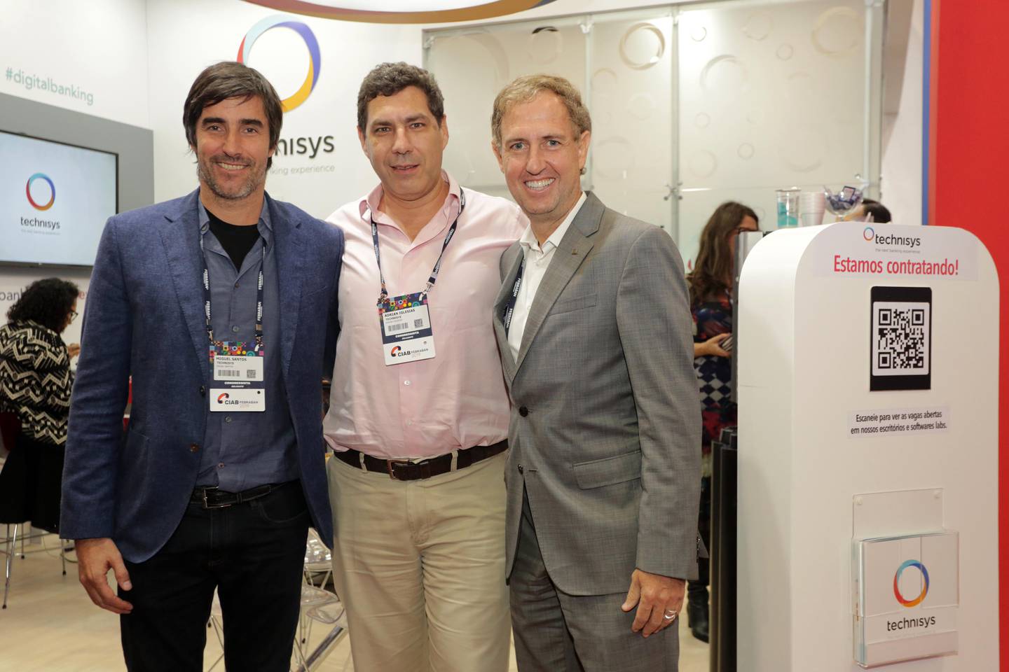 Los fundadores de Technisys, Miguel Santos, Adrián Iglesias y Germán Pugliese.dfd
