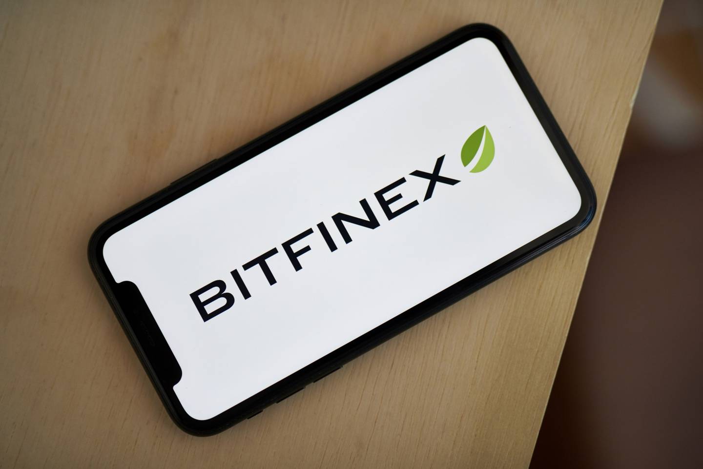 The Bitfinex Logo on a Smartphone.