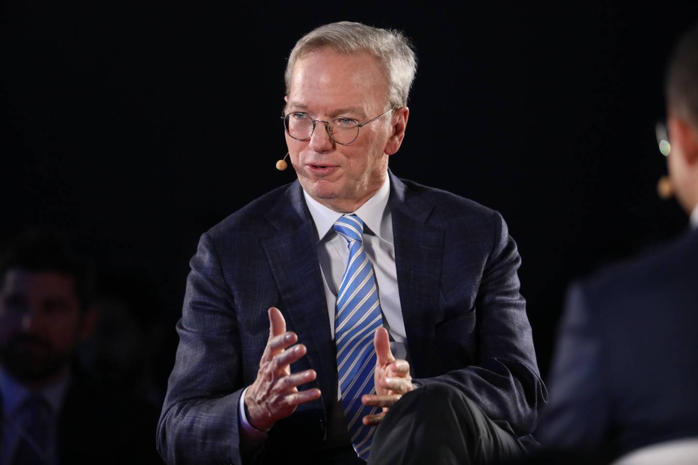 Eric Schmidt, technical advisor at Alphabet Inc., speaks during a panel discussion at the Bloomberg New Economy Forum in Beijing, China, on Friday, Nov. 22, 2019.