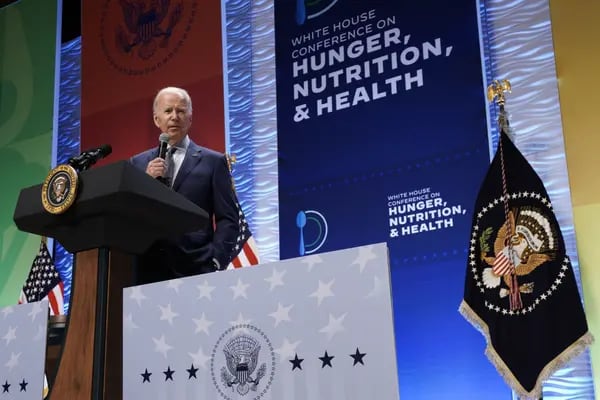 El presidente Joe Biden participó en una conferencia sobre el hambre.
