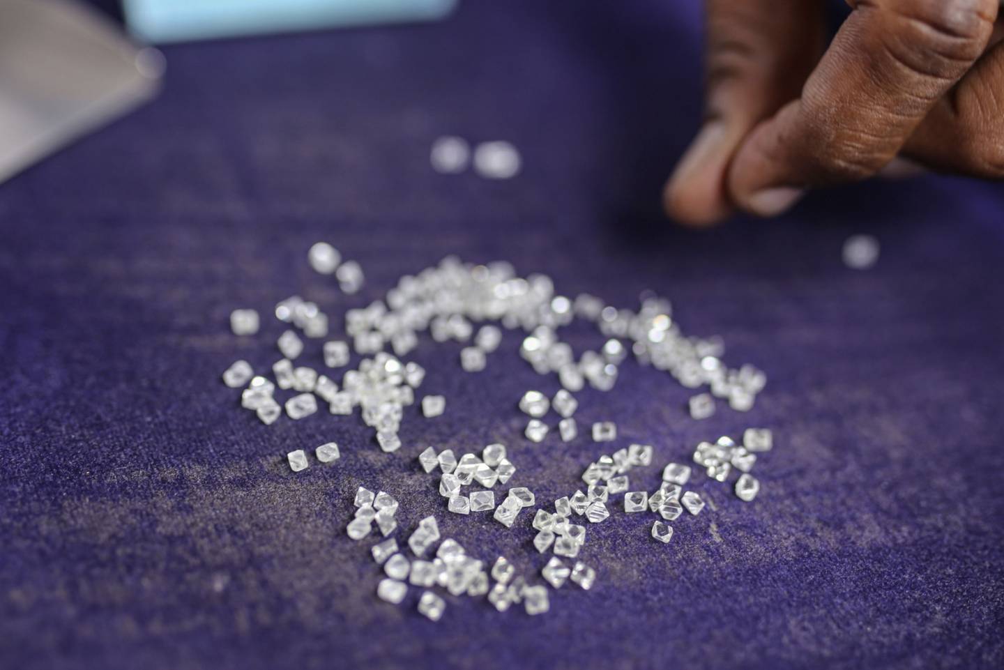 Diamonds at a market in Surat. dfd