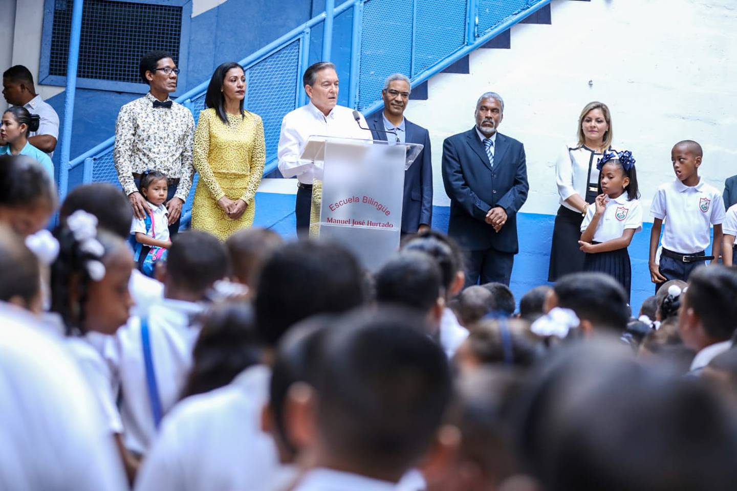 El presidente de la República, Laurentino Cortizo,  inauguró el año lectivo en la Escuela Bilingüe Manuel José Hurtado, en el distrito de Panamá.