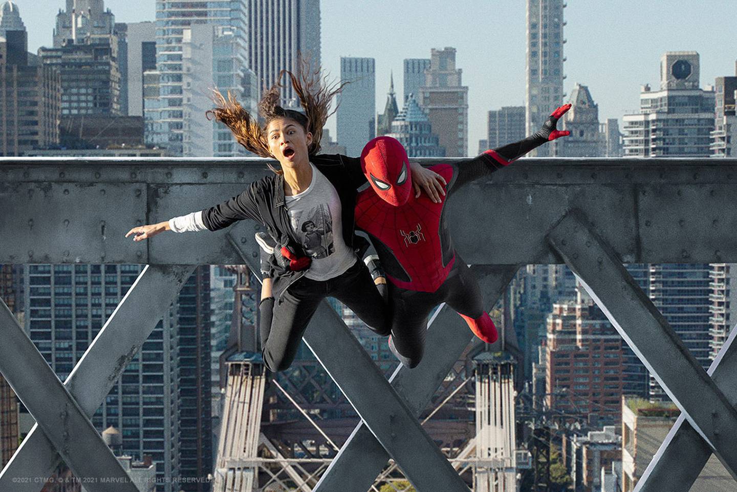 Tom Holland como Spider-Man y MJ, interpretado por Zendaya. Fuente: Sony Pictures