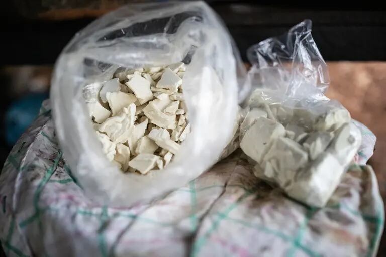 Una forma no refinada de cocaína conocida como pasta de coca cerca del municipio de La Paz, en el departamento del Guaviare.dfd