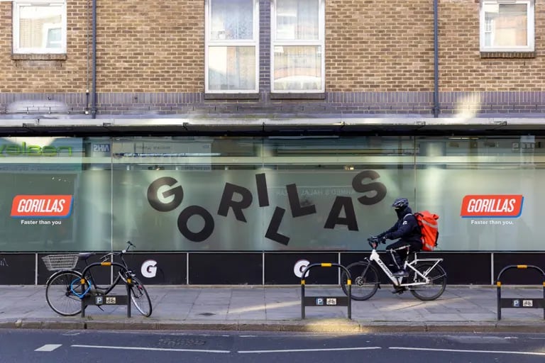 Supermercado no Reino Unido operado pela Gorillas Technologies, comprada pela Getirdfd