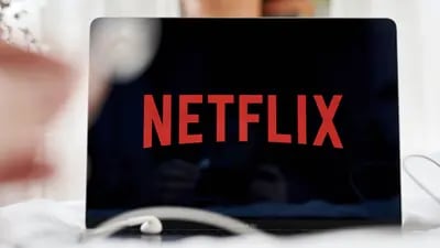 El logo de Netflix Inc. en una computadora portátil