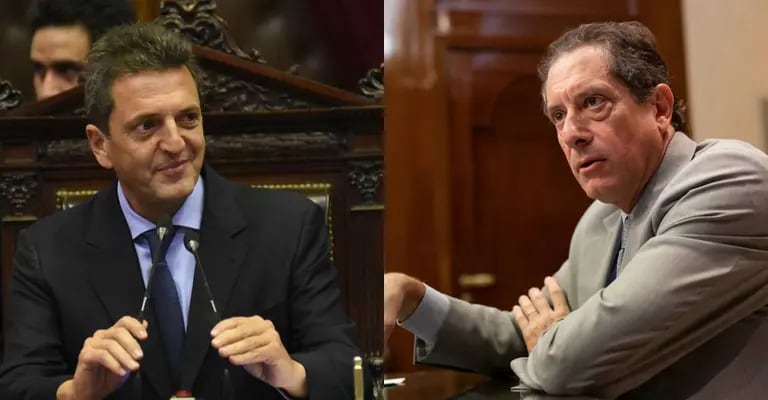 El ministro de Economía, Sergio Massa, y el presidente del BCRA, Miguel Pescedfd