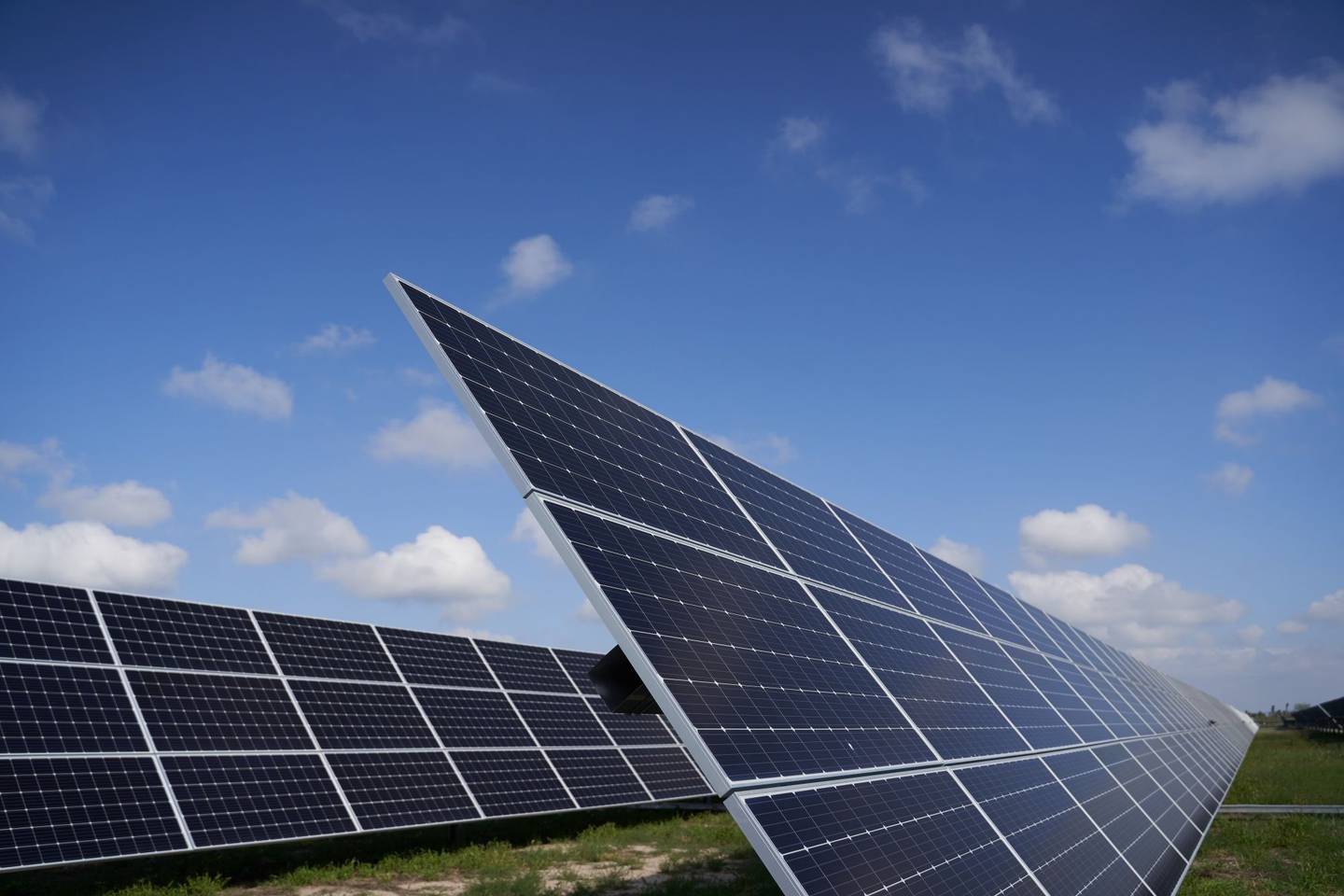 Paneles fotovoltaicos en la planta solar de Salsipuedes en Villa de Arista, estado de San Luis Potosí, México, el viernes 8 de octubre de 2021.