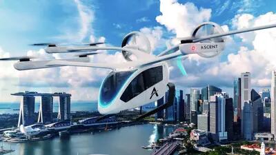 Concepção artística do veículo da Eve que será disponibilizado para a Ascent; empresa de Singapura que fechou acordo com a Embraer