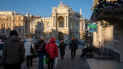 The historic center of Odessa on Jan. 22.