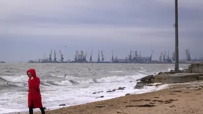 The Berdyansk Commercial Sea Port on Jan. 17, about 100 kilometers from the front line.