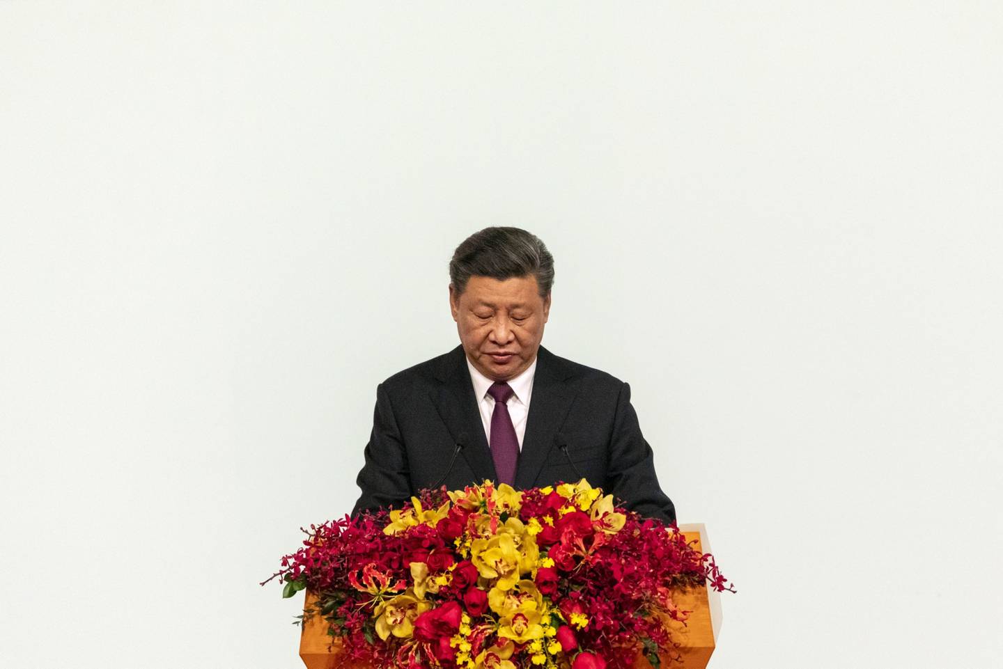 El presidente chino Xi Jinping asiste a la celebración del 20º aniversario de la creación de la RAE de Macao