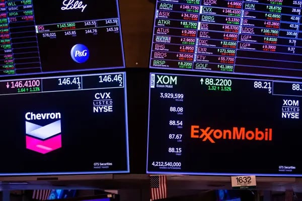 Chevron y ExxonMobil en el NYSE